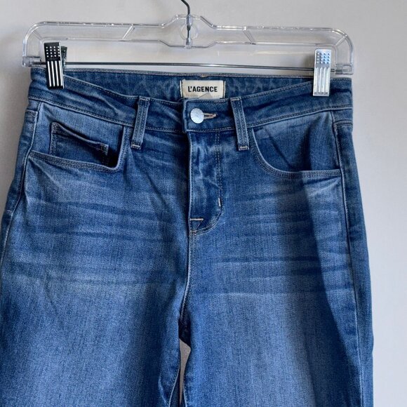 L'AGENCE Harrison High Rise Slim Straight Jeans Size 24 - Picture 3 of 12